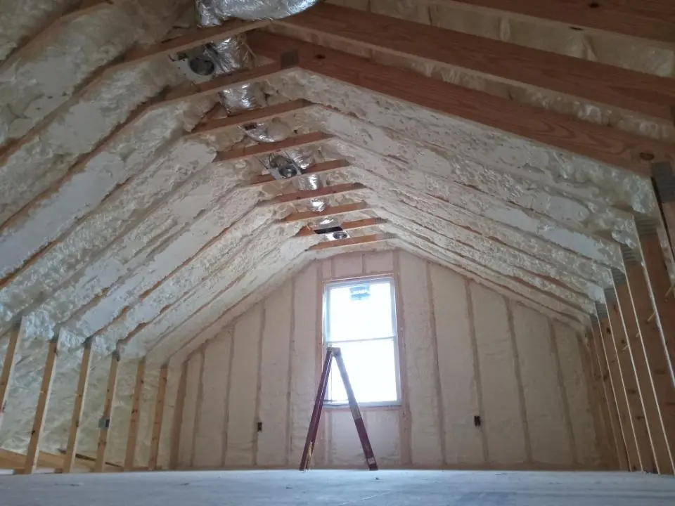 Spray foam roofing application for Crawl Space Insulation project in West Pennsboro